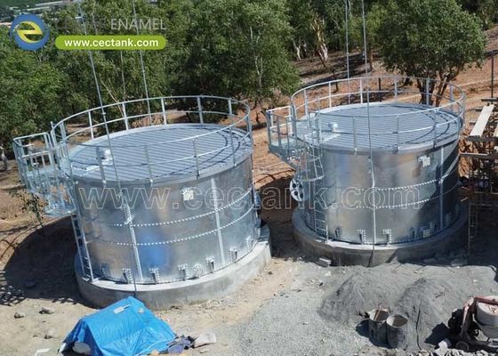 مخازن فولادی گالوانیزه با ظرفیت بالا برای تمیز کردن آب ذخیره شده در کارخانه های فرآوری میوه
