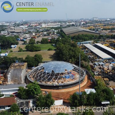 گنبد آلومینیومی برای مخزن نگهداری لجن: پوششی محکم و بادوام برای مهار بو و محافظت از مخزن