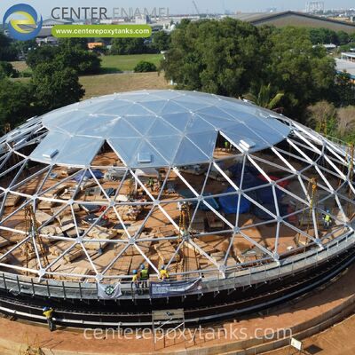 سقف گنبد آلومینیومی برای مخازن ذخیره سازی روغن فولاد ضد زنگ: به طور چشمگیری کاهش از دست دادن محصولات و ارائه یک پوشش بدون نگهداری برای ذخیره سازی در مقیاس بزرگ