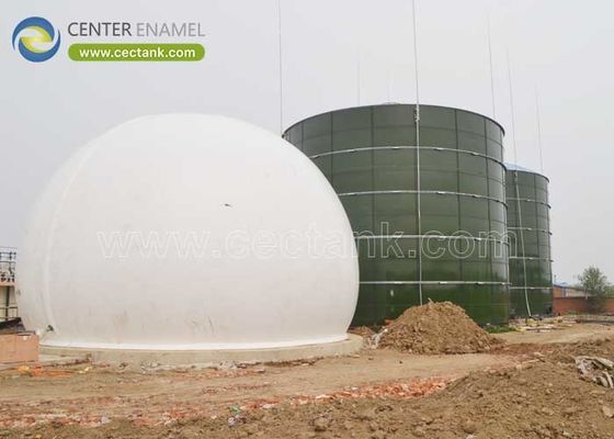ART 310 Steel Biogas Storage Tank With Double PVC Membrane Gas Holder Cover