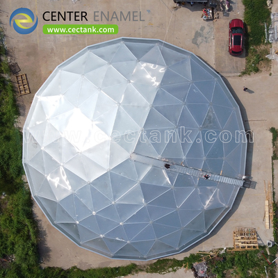 سازه ی خودپذیر، مخازن ذخیره سازی روی سقف گنبد آلومینیومی