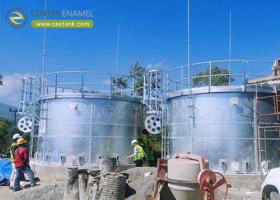 مخازن فولادی گالوانیزه قوی و مقاوم به خوردگی برای ذخیره آب خام در تولید نوشیدنی