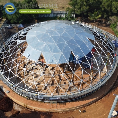 سقف گنبدی آلومینیومی برای مخازن تصفیه پساب: حاوی بخارات خورنده از فرآیند تصفیه