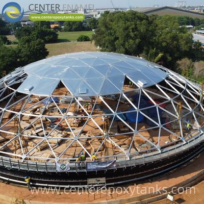 Aluminum Geodesic Dome for Liquid Fertilizer Storage Tank: Protects the Nutrient Value by Shielding the Liquid from Rain and Excessive Sun Exposure
