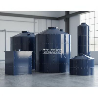 یکپارچگی خوردگی عالی شیشه ای به مخازن فولادی در اندازه ها و اشکال مختلف گازی مایع آبدار ارائه عملکرد ذخیره سازی