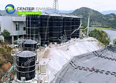 40000 گالن شیشه ای که به فولاد فیوز شده است تانک های ذخیره آب زباله برای کارخانه تصفیه آب زباله صنعتی