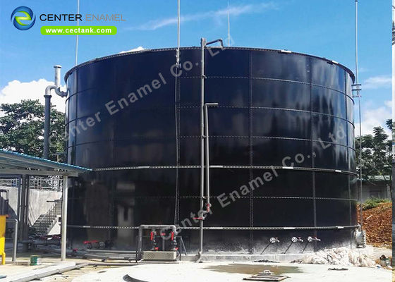 مخازن ذخیره آب فاضلاب صنعتی فولاد با پیچ برای کارخانه تصفیه آب فاضلاب شیمیایی