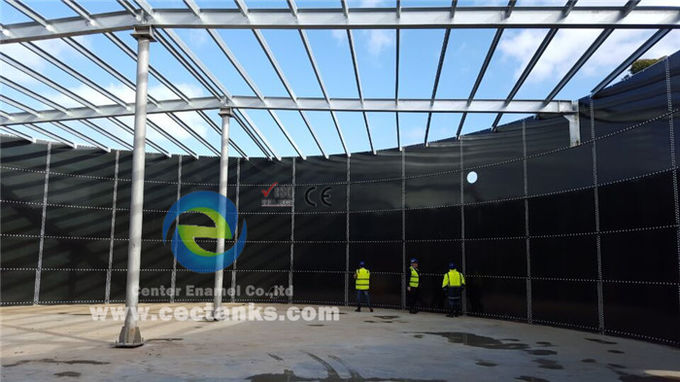 بیش از 2000m3 مخازن ذخیره آب شیشه ای با سقف سطح آلومینیوم ART 310 درجه فولاد 1